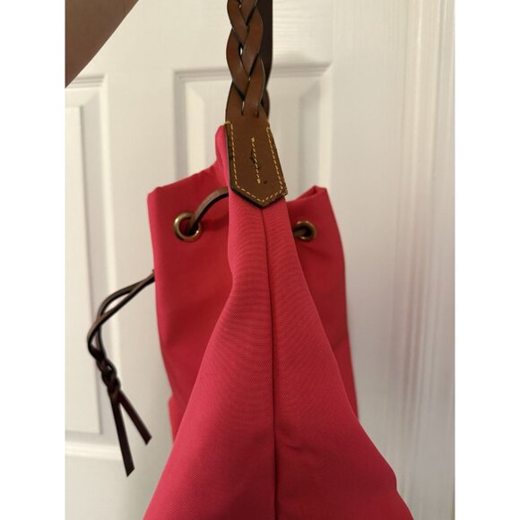 Dooney & Bourke Women's Pink Nylon Drawstring Bucket Bag - Picture 3 of 14